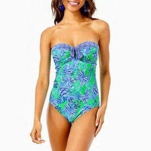 Lilly Pulitzer Jagger swimsuit, Cabana Green Keepin it Reel